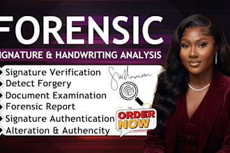 do forensic document, handwriting, and signature analysis with audio cleanup