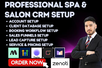 setup spa and salon CRM zenoti mindbody gohighlevel fresha glossgenius mangomint