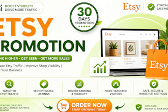 do etsy promotion, etsy traffic , etsy seo, etsy marketing to boost etsy sales