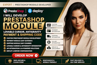 develop prestashop module lovable cursor antigravity payment and shipping code