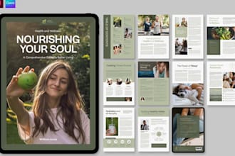 design canva ebook lead magnet or PDF workbook activity sheet brochure design