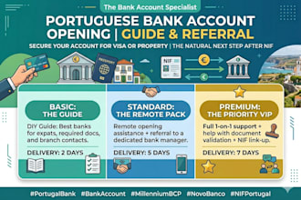provide a portuguese bank account opening guide and referral