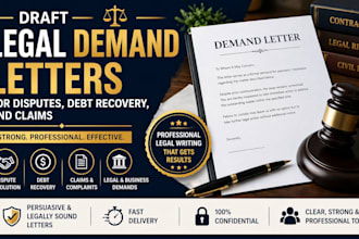 draft  legal demand letters for disputes, debt recovery, and claims