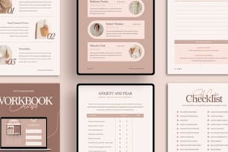 do workbook, worksheet, brochure, kdp journal, planner, notebook, logbook design