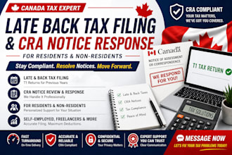 do late canada tax filing, respond to cra notices for resident and non resident