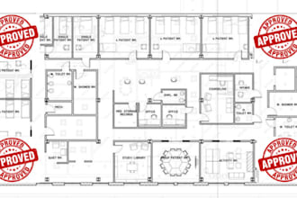 design hospital floor plan, clinic layout and medical facility blueprint