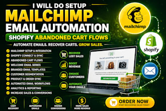 setup mailchimp klaviyo zohocrm for email automation shopify abandoned cart flow