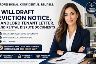 draft eviction notice, a landlord tenant letter, and rental dispute documents