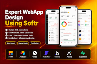 build softr web app, softr airtable, softr portal, glide webapp as webapp expert