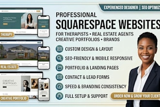 design squarespace website for therapy real estateagencies portfolio branding