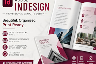 design catalog, magazine and any project with adobe indesign