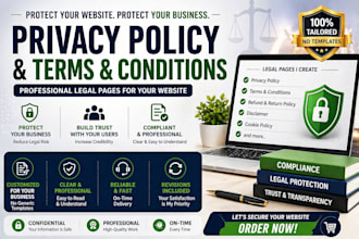 create privacy policy and terms and conditions for your website