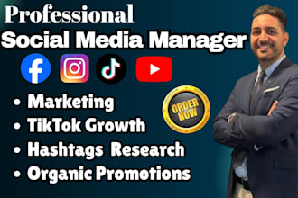 social media manager marketing tiktok growth organic social promotion media post