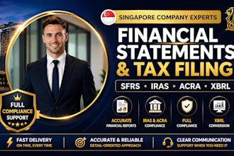 prepare and file singapore financial statements, iras tax and acra annual return