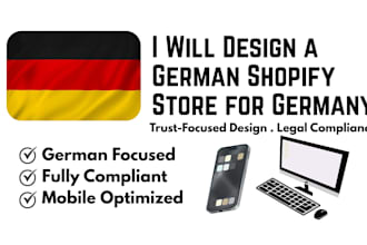 design or redesign a professional german shopify store, deutsch dropshipping