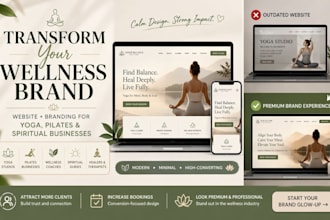 design website and branding for yoga, pilates spiritual and wellness business
