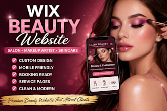 design wix salon website wix makeup artist website wix skincare beauty website