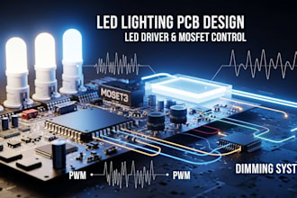 design led lighting pcb, led driver, mosfet control and dimming systems