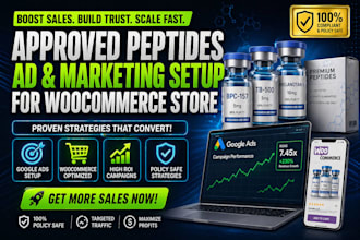 do approved peptides ad peptides marketing setup google ad for woocommere store