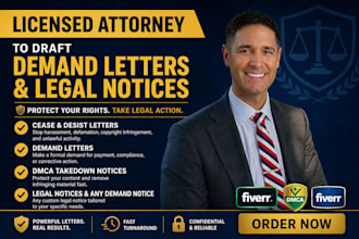 draft a cease and desist letter for trademark or copyright infringement