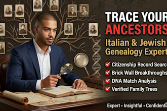 conduct expert genealogy research to find your italian or jewish ancestors