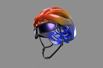 design 3d cycling helmet for 3d printing stl wearable bike helmet model