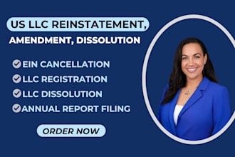 do us llc reinstatement, amendment, dissolution, close ein