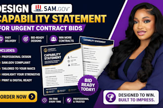 design sam gov capability statement for urgent contract bids