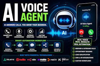 setup ai voice agent using telnyx replit kimi 2 5 openclaw n8n makecom ai caller