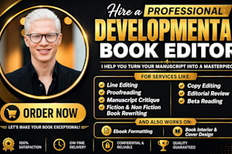 do comprehensive developmental editing for fiction and non fiction novella