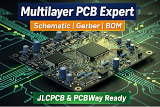 do high speed multilayer pcb layout, schematic, iot, and gerber files for jlcpcb