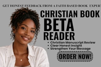 beta read your christian book and provide honest faith based feedback