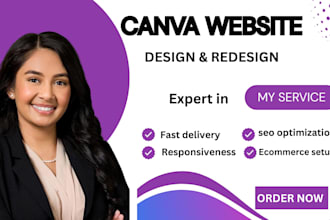 website design landing page canva website design