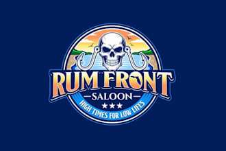 design rum front saloon key west bar live music logo