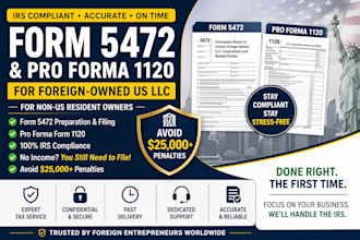 file form 5472 and pro forma 1120 for non US resident owned llcs
