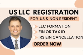 register llc, company formation, ein, tax id and business license