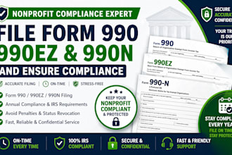 file nonprofit form 990 990ez 990n and ensure compliance