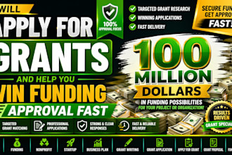 apply for grants and help you win funding approval fast