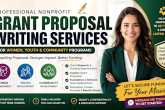 write nonprofit grant proposal for women youth and community development program
