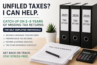 help with unfiled tax returns and back taxes for self employed