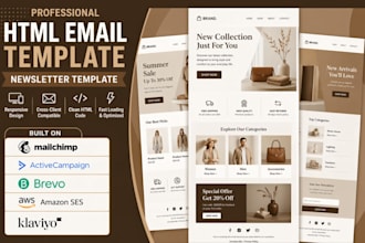 develop html email on mailchimp brevo stripo klaviyo newsletter template