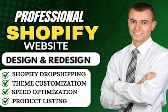 design shopify website, shopify dropshoping store, shopify store redesign
