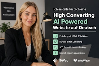 high converting durable ai powered website german erstellung 10web webware SEO