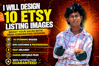 design etsy listing images, photos, mockups to boost sales