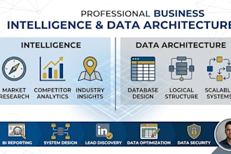 provide business intelligence, market research, and data architecture