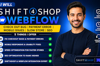 shift4shop webflow checkout bug payment error mobile issue slow store seo