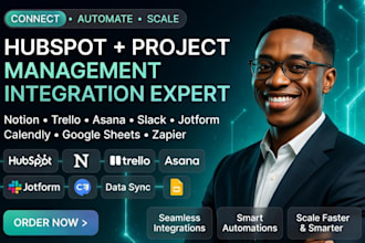 setup hubspot notion trello asana slack jotform calendly google sheets zapier