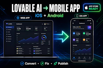 convert lovable ai web app to ios android app with capacitor and publish