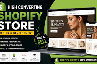 do high converting shopify jewelry store luxury jewelry website for dropshipping