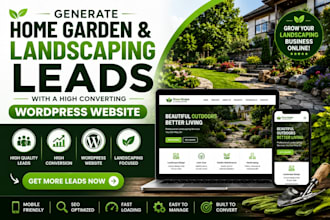 generate home garden and landscaping leads with wordpress website